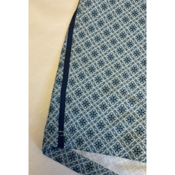 FAIR HARBOR Swim Trunks Men 36 Blue Geometric Lined 6" Shorts Pockets Beach Surf - Picture 7 of 13